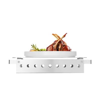 Ohřívač talířů se 2 držáky na svíčky, HENDI, 330x180x(H)65mm | 463000